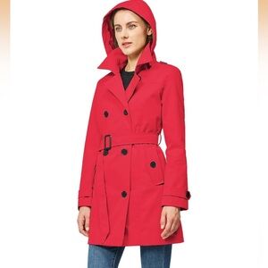 Amazon Women's Vibrant Red Trench Coat